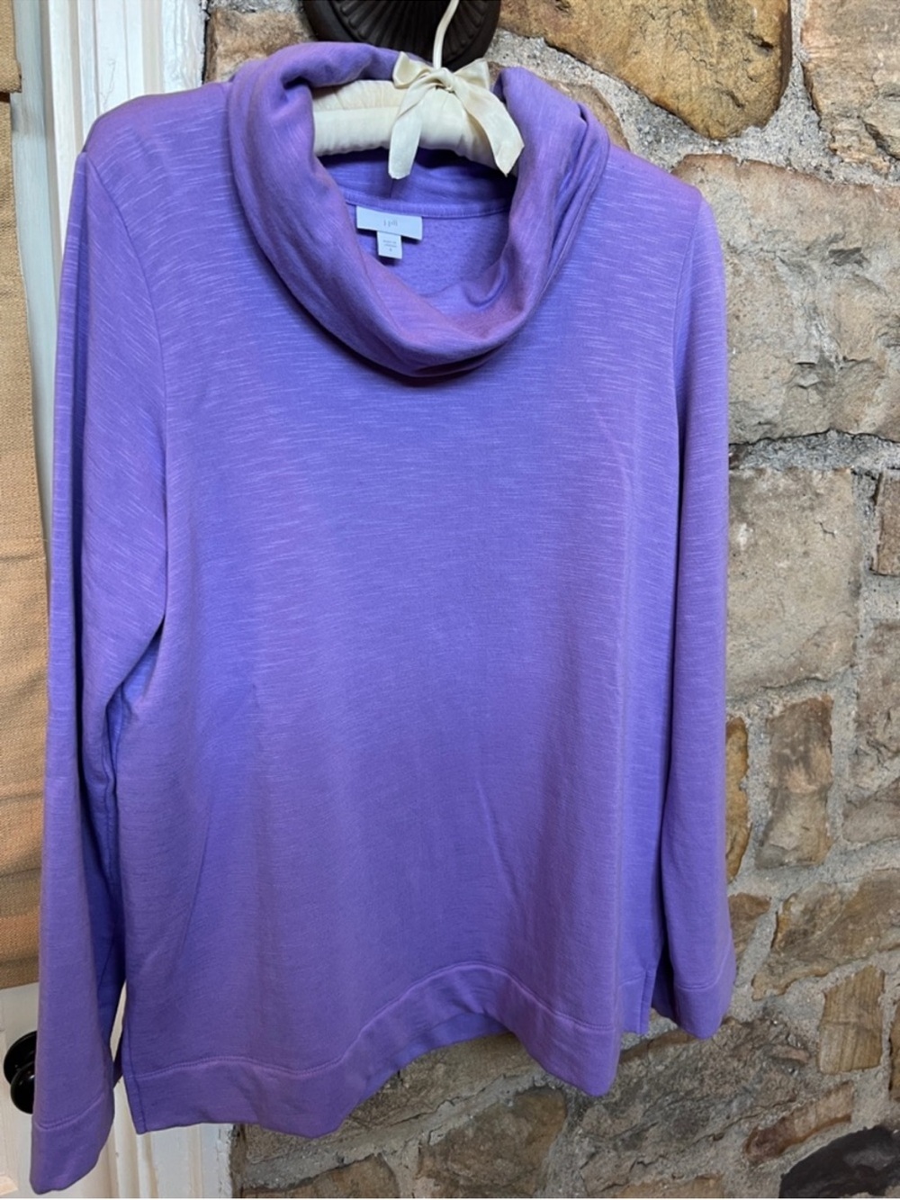 Lightweight Lavender Cowl Neck Long Sleeve Top